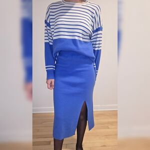 Blue Striped Women's Skirt